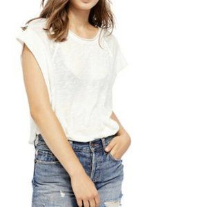 $48.00 Free People Halo T-Shirt, Painted White, Size M